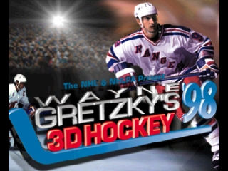 Wayne Gretzky's 3D Hockey 98 title screen for Nintendo 64